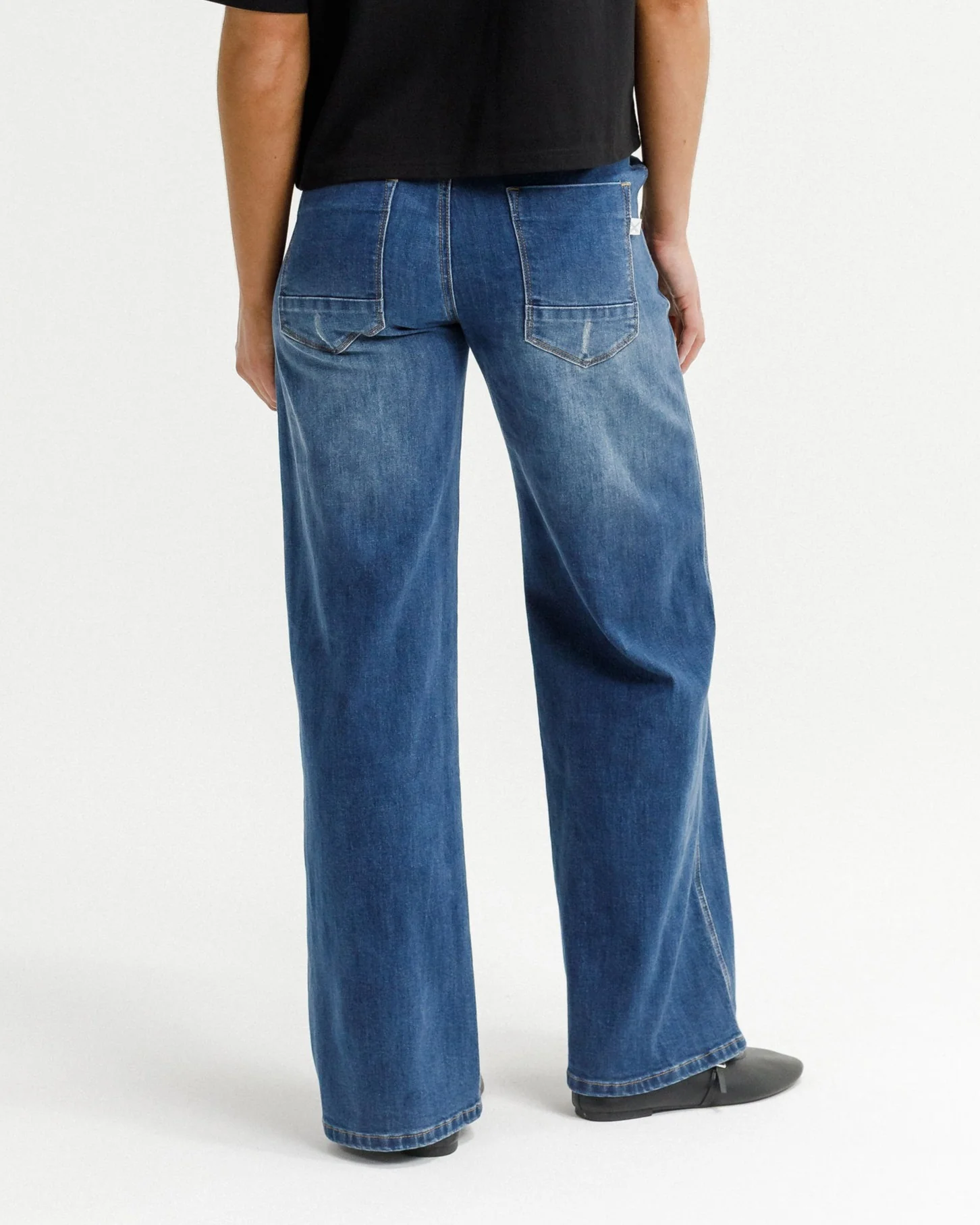 Palazzo Jeans - Blue Wash - Image 3