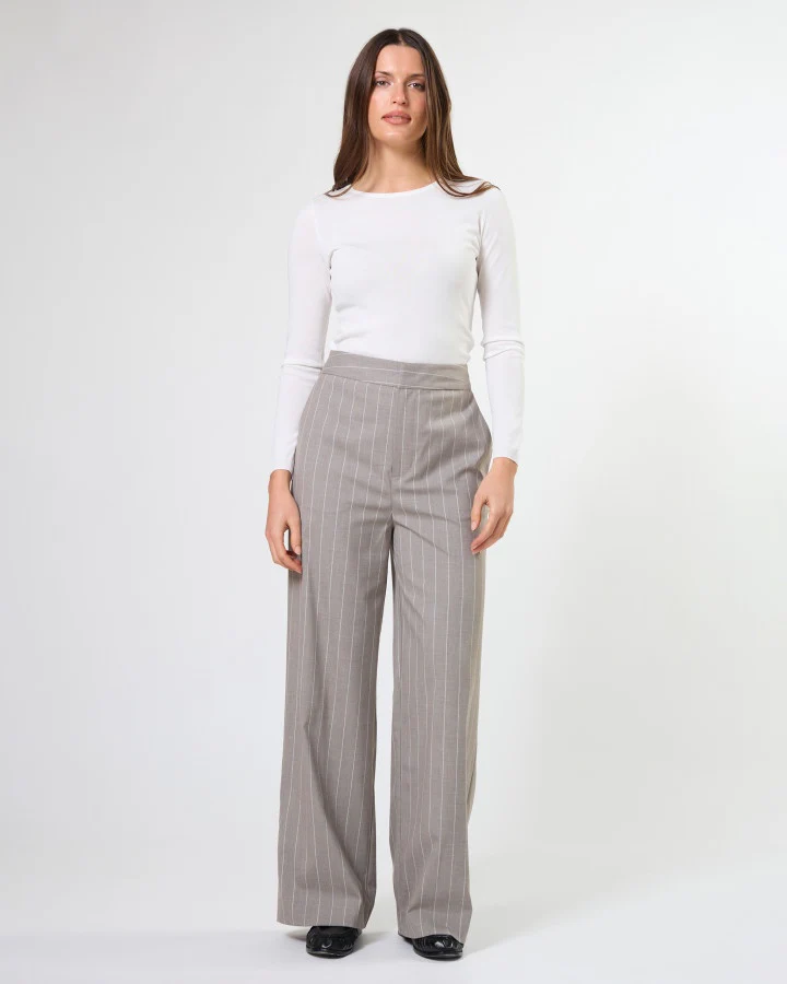 Palermo Pant - Almond Stripe
