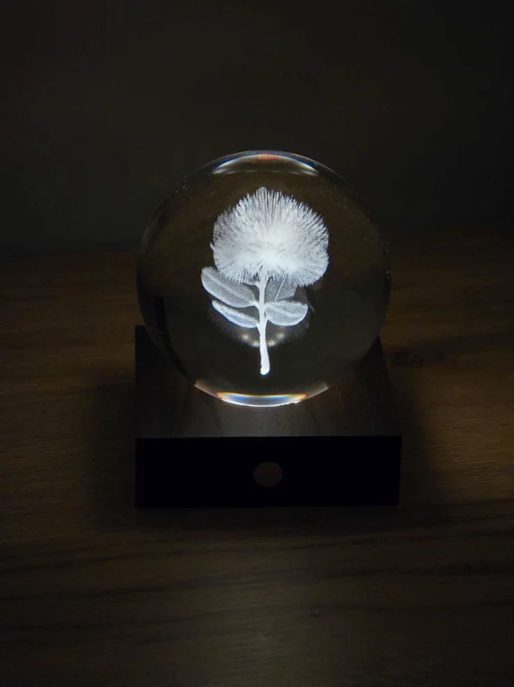 Pōhutukawa - 3D Laser Engraved LED Light - Image 3