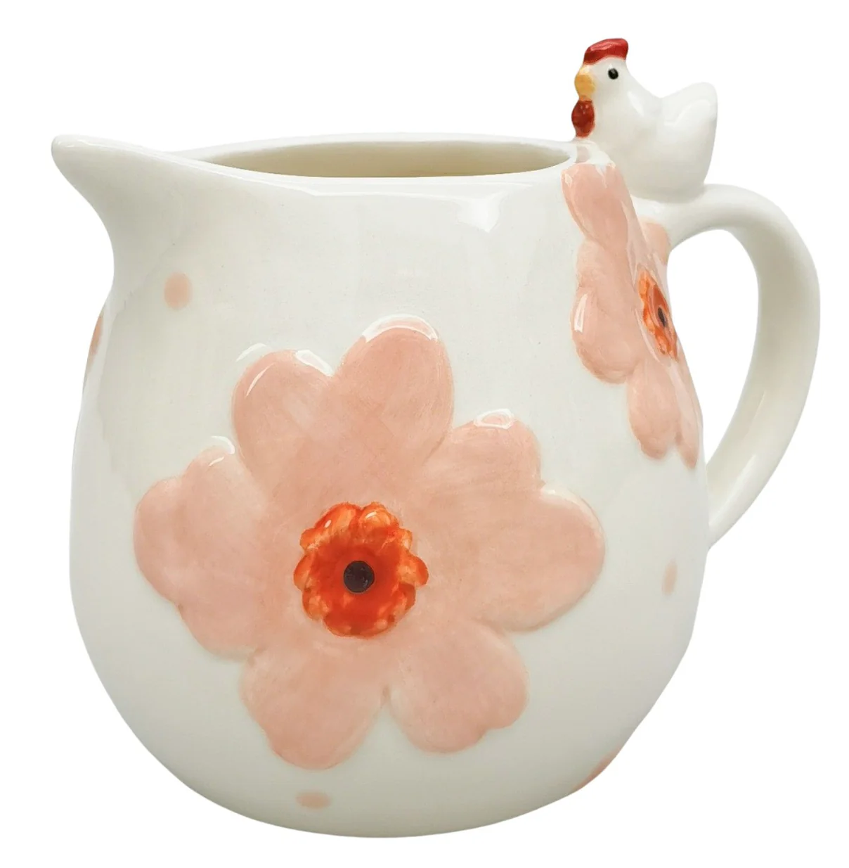 Poppy Chicken Milk Jug Peach