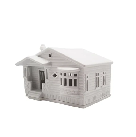 Porcelain Tealight House - NZ Bungalow
