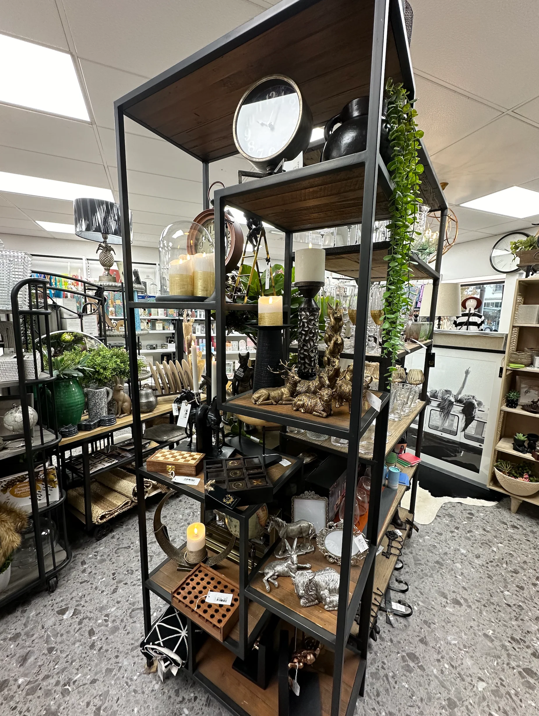 Reclaimed Pine & Metal Shelf - Image 2