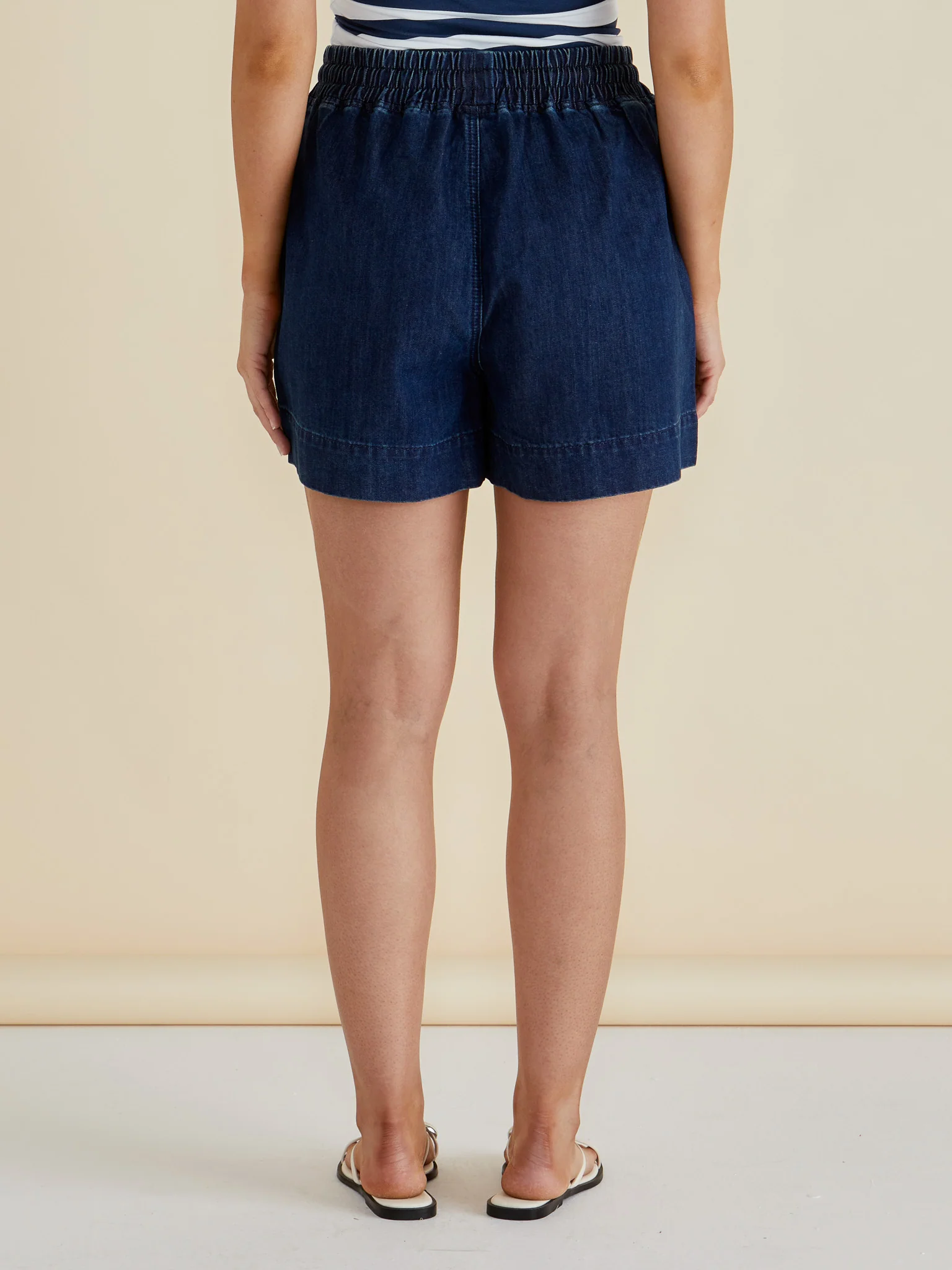 Relax Denim Shorts - Dark Blue - Image 4