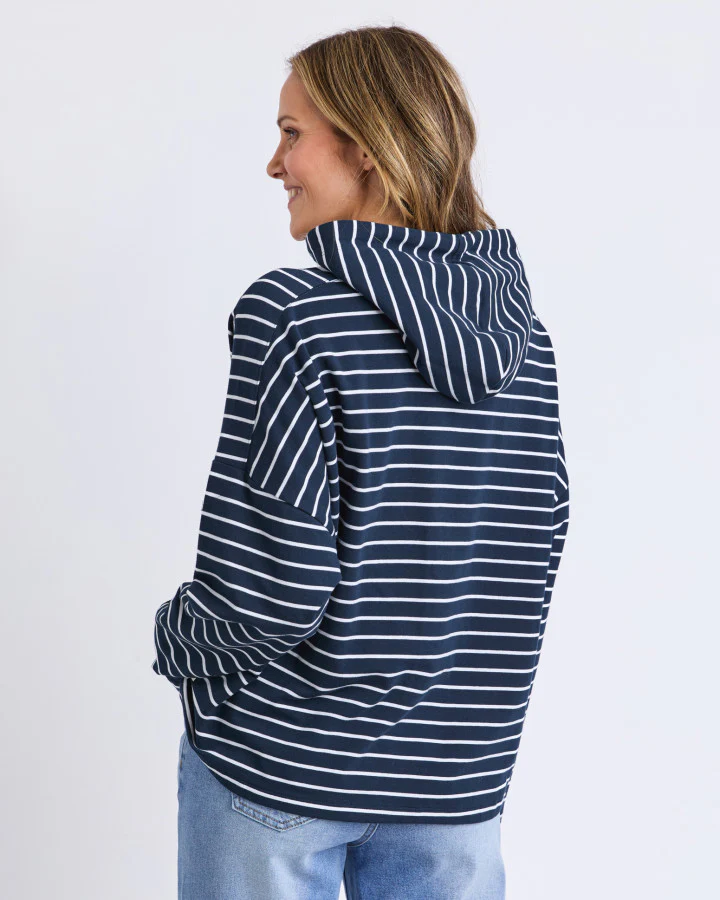 Rhea Hoodie - Navy/White Stripe - Image 3