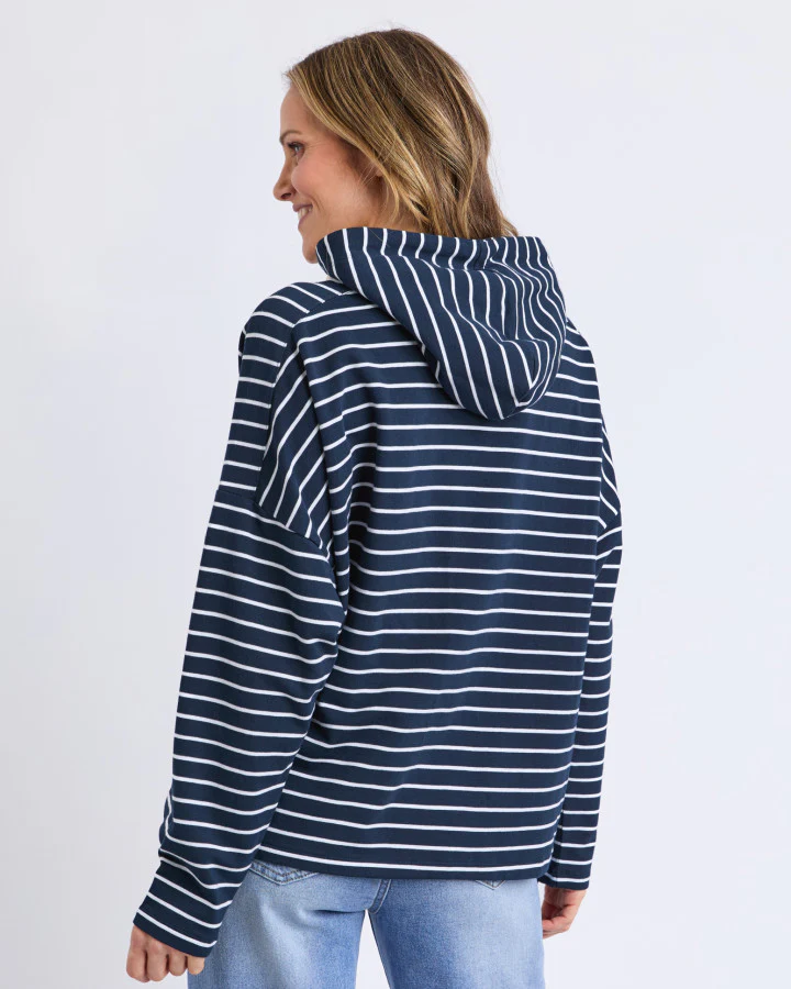 Rhea Hoodie - Navy/White Stripe - Image 5