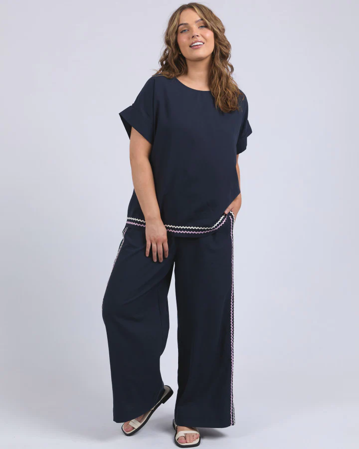 Ric Rac Top - Navy - Image 2