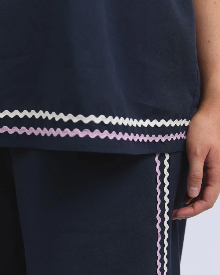 Ric Rac Top - Navy - Image 5