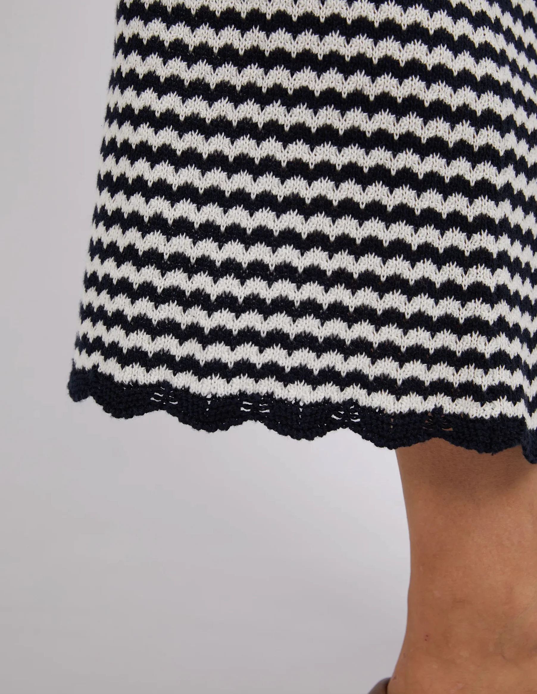 Rosie Stripe Skirt - Navy/White - Image 2