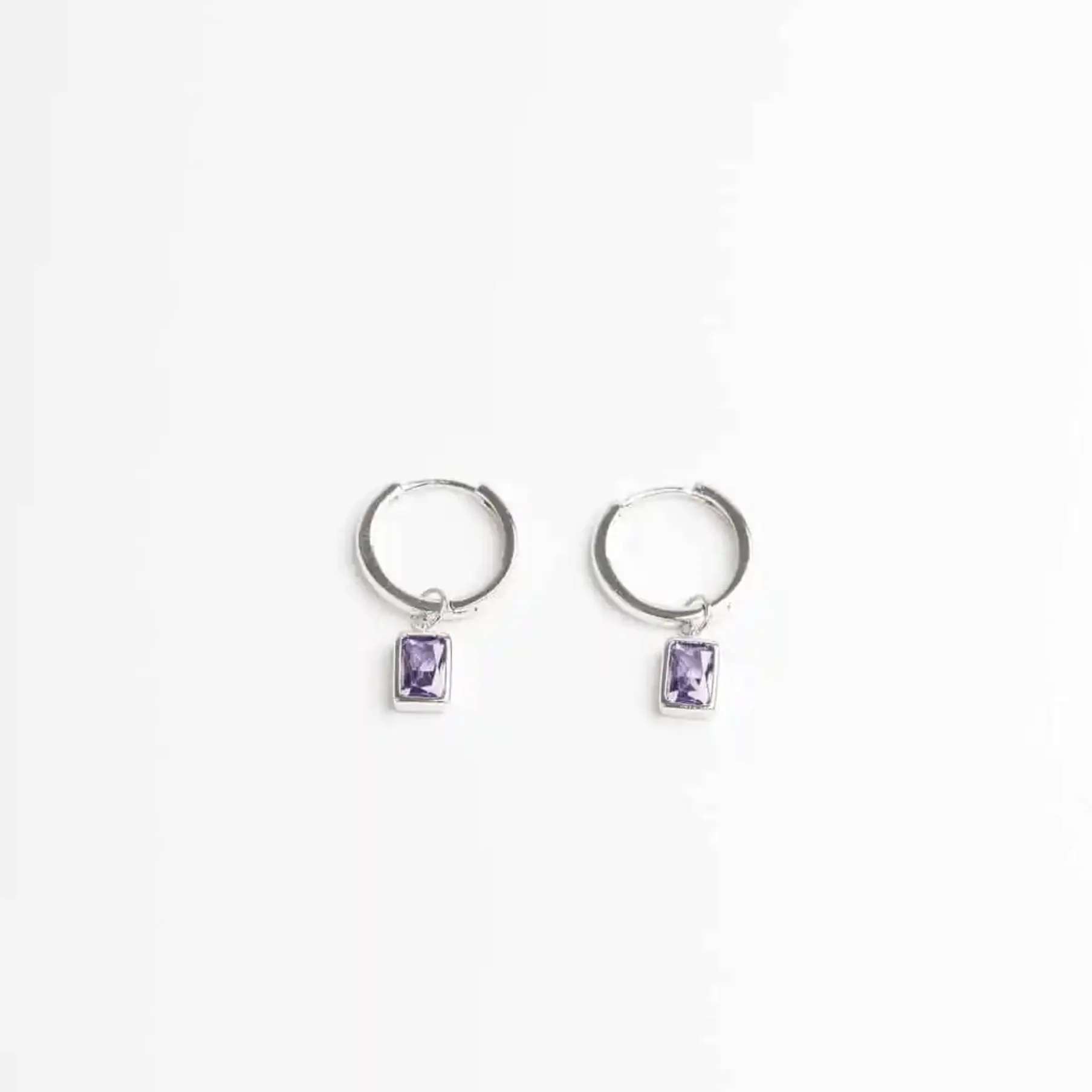 Rosy Earrings – Silver with Lilac