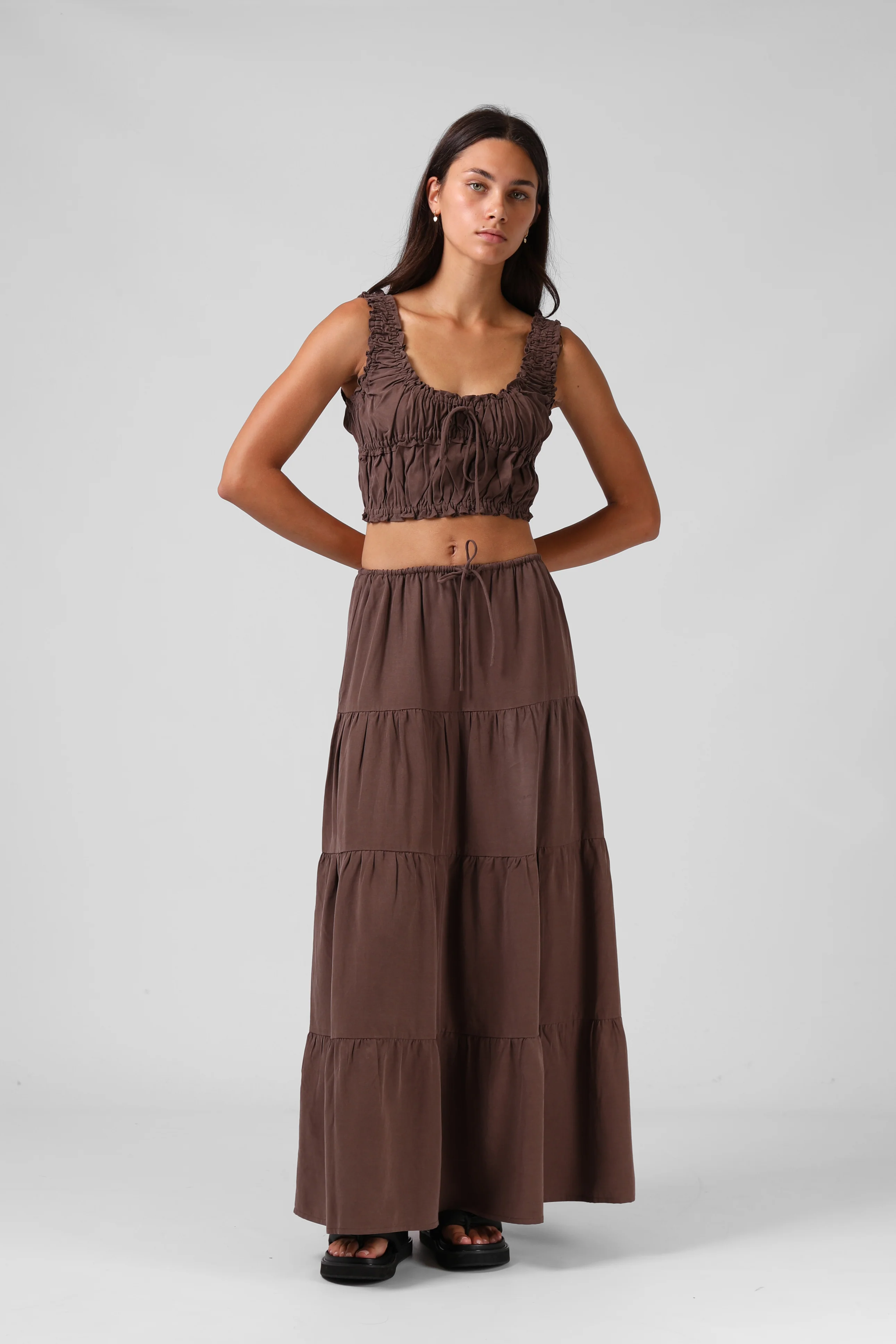 Ruby Maxi Skirt - Chocolate - Image 3