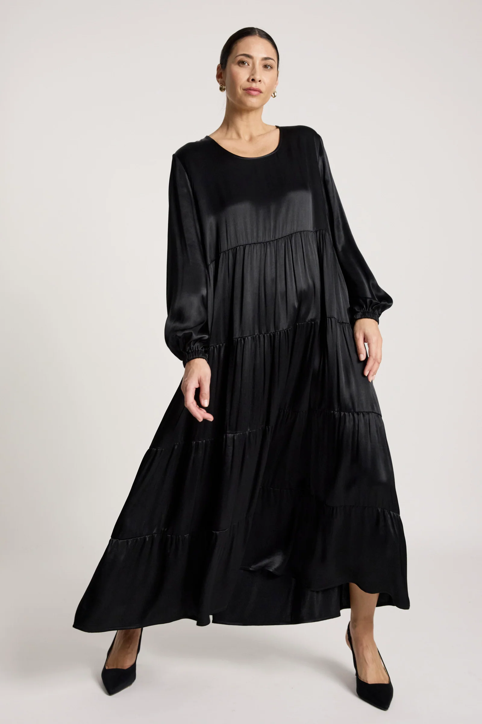San Tiered Dress - Black - Image 2