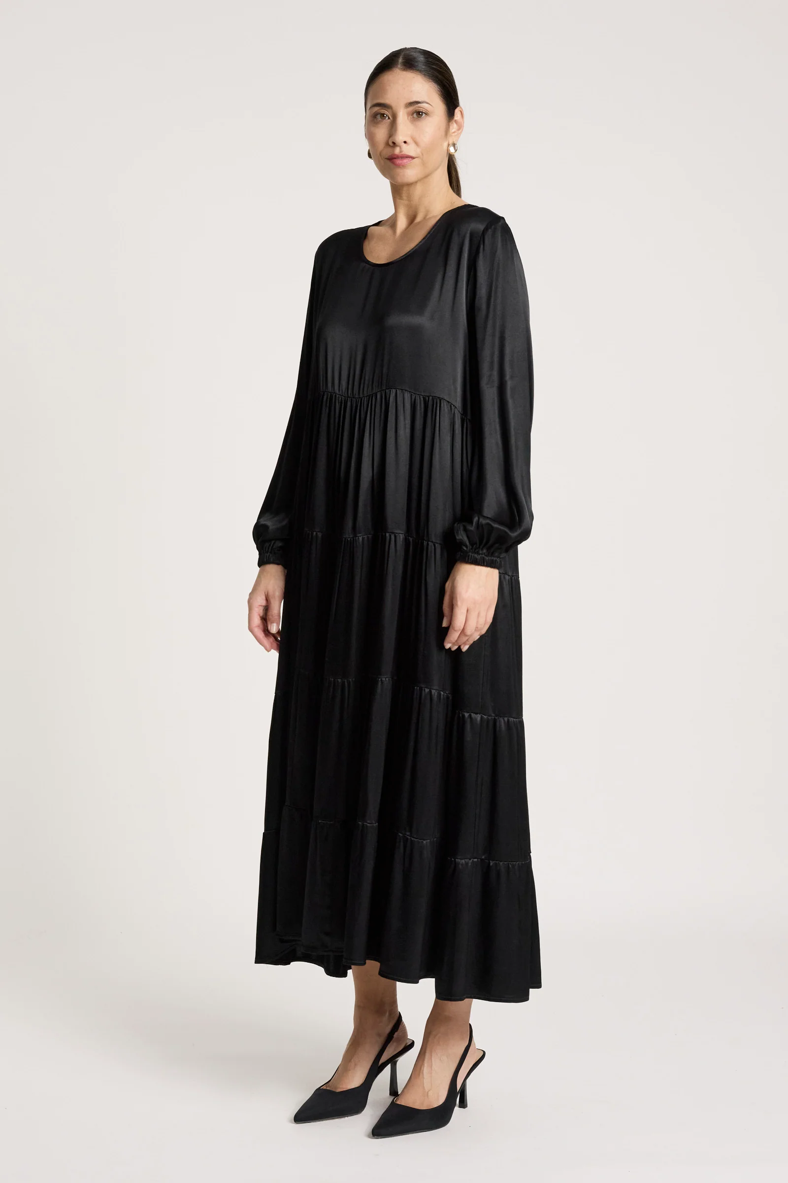 San Tiered Dress - Black - Image 3