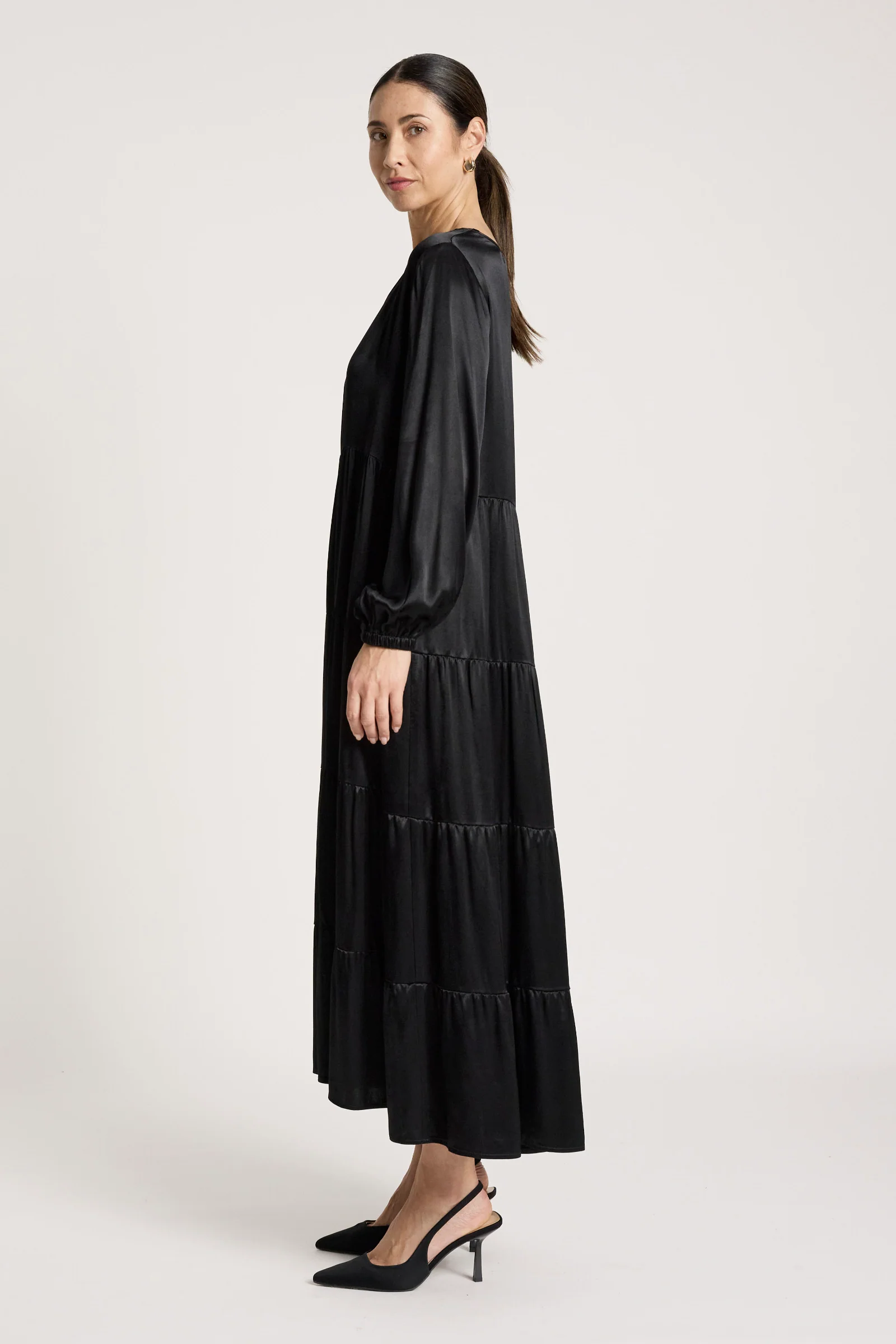 San Tiered Dress - Black - Image 4