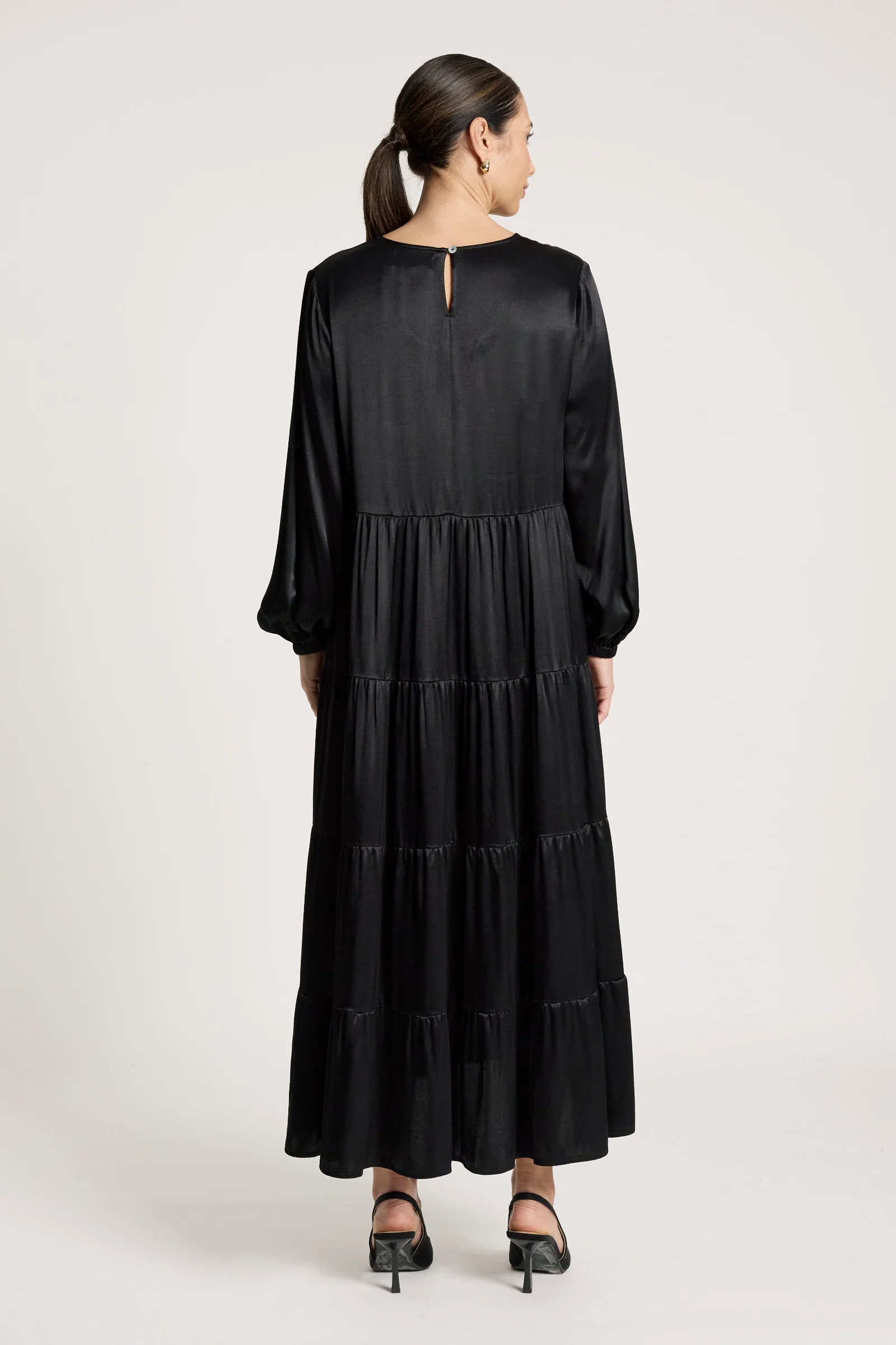 San Tiered Dress - Black - Image 5