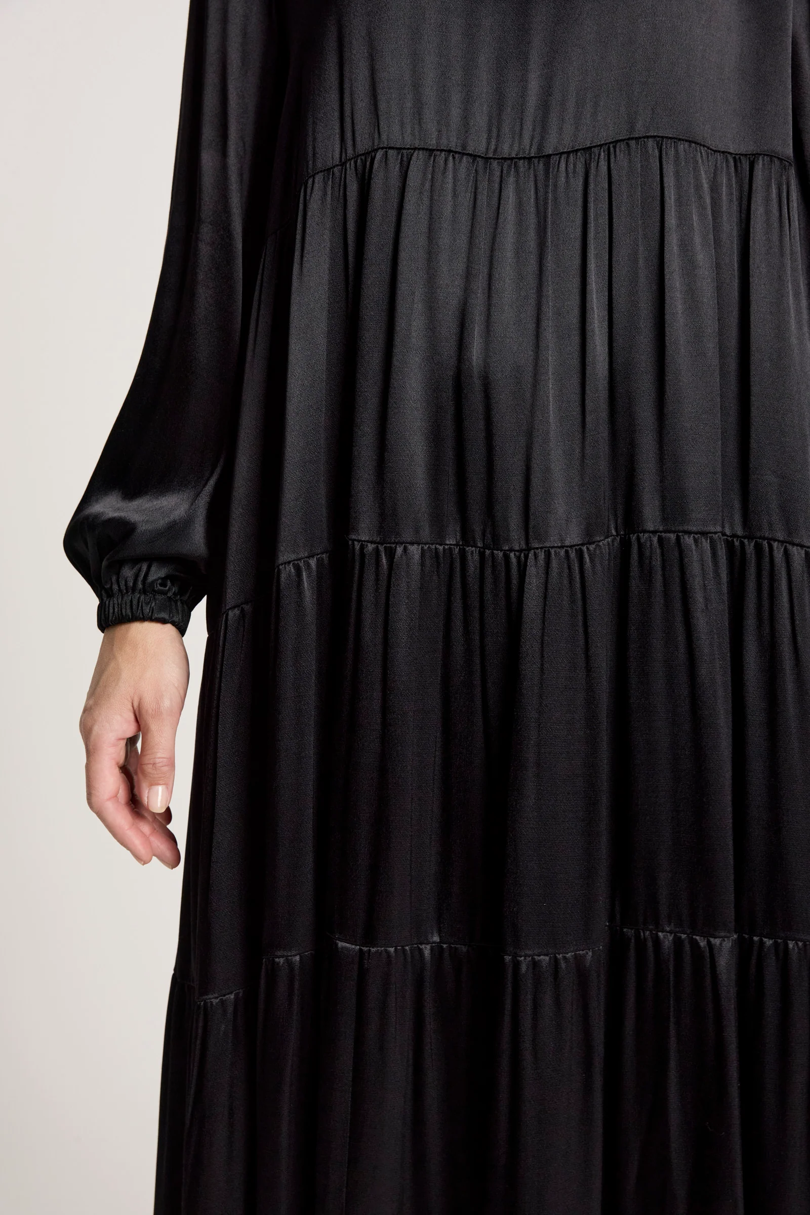 San Tiered Dress - Black - Image 7