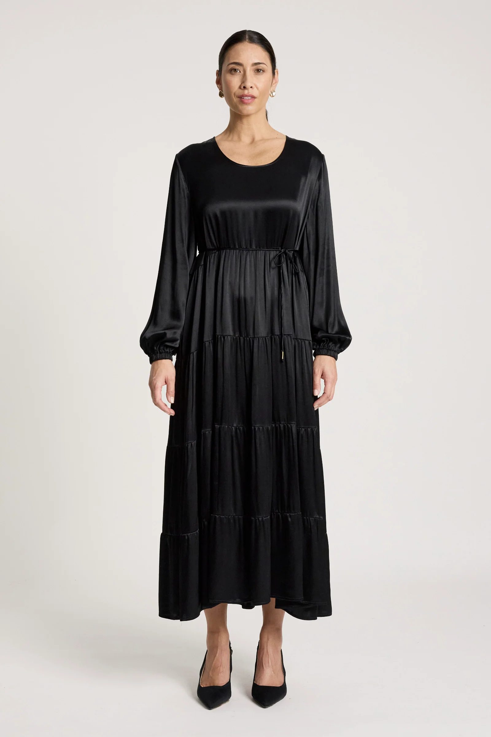 San Tiered Dress - Black - Image 8