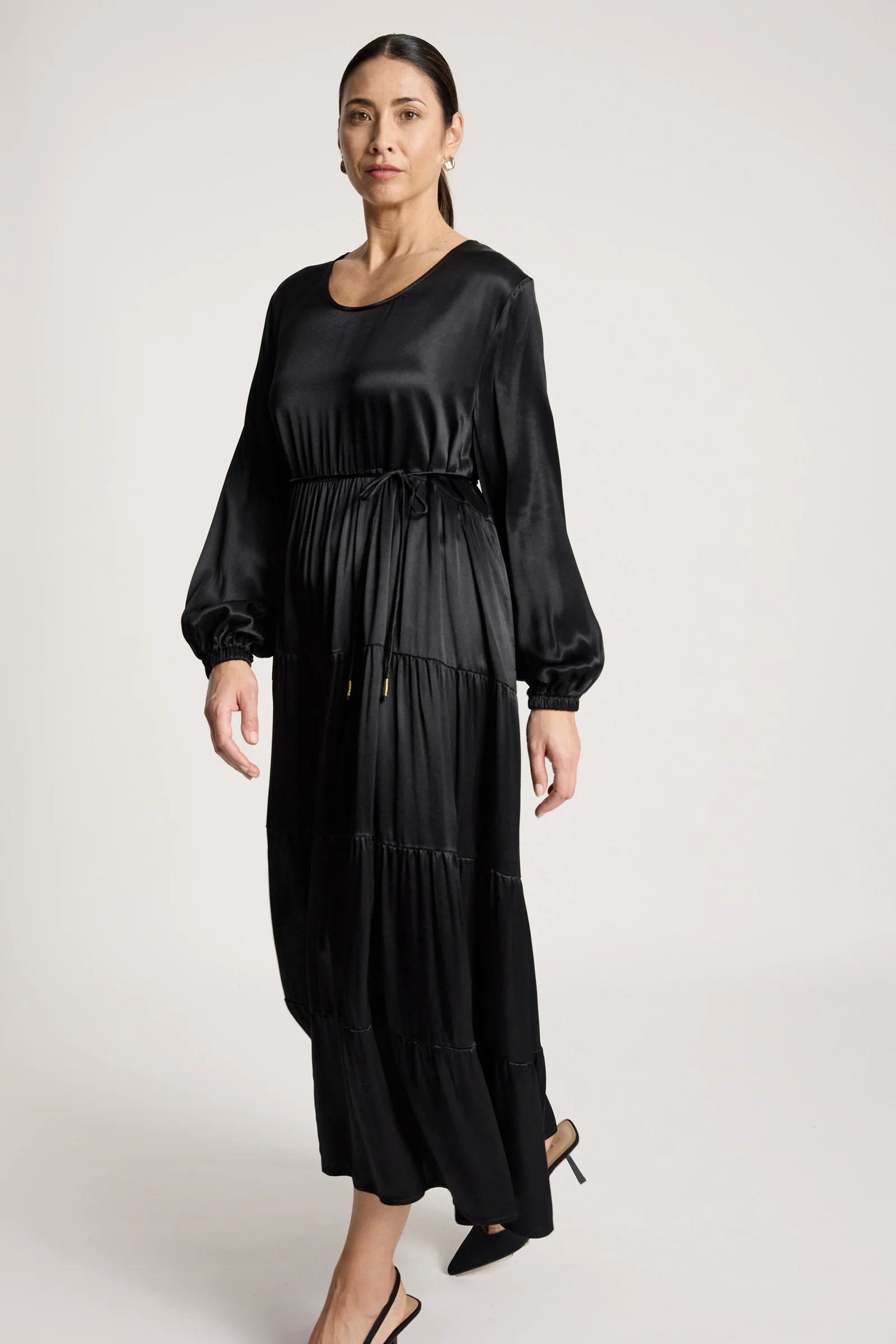San Tiered Dress - Black - Image 9