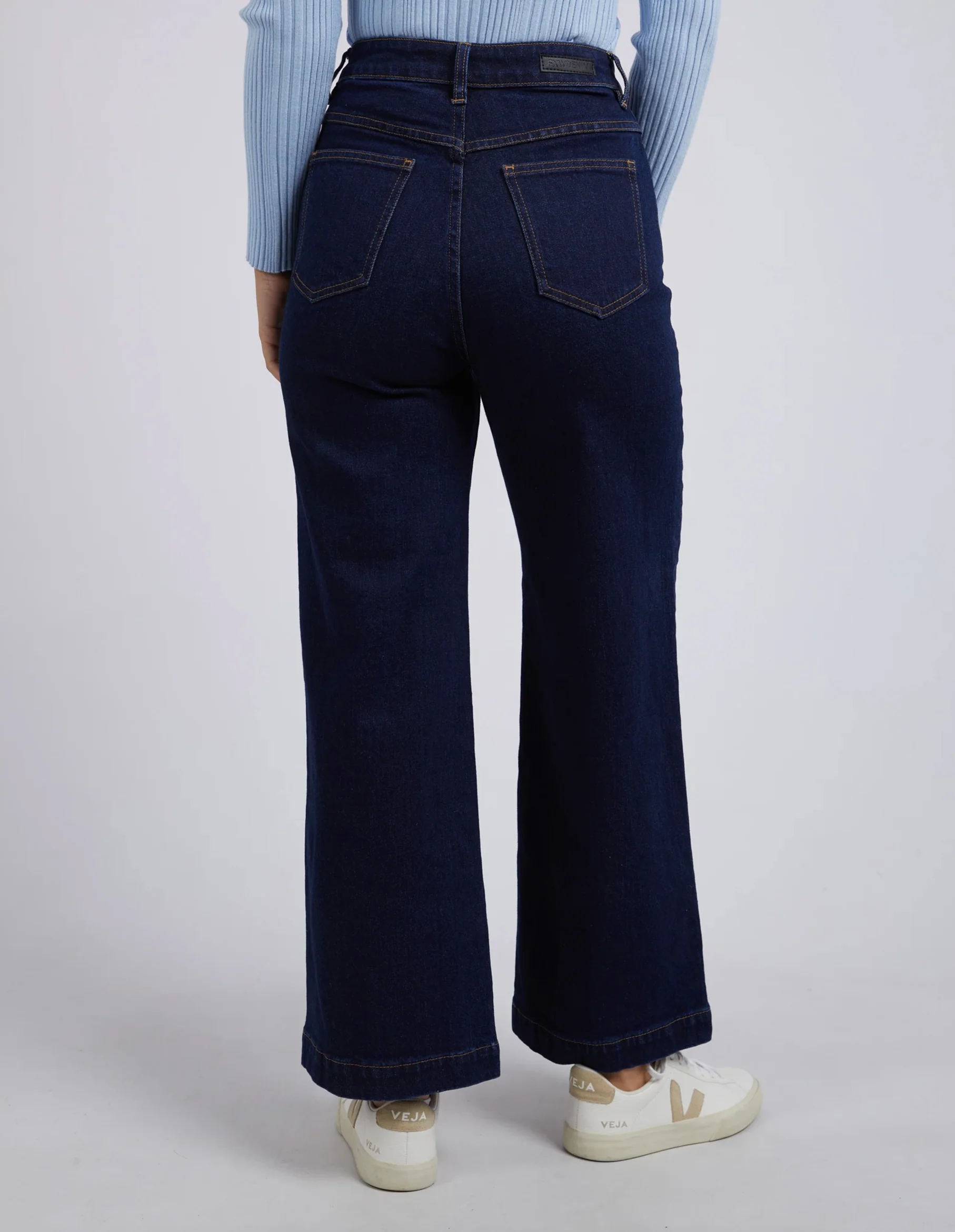 Sarah Wide Leg Jean - Dark Blue - Image 4