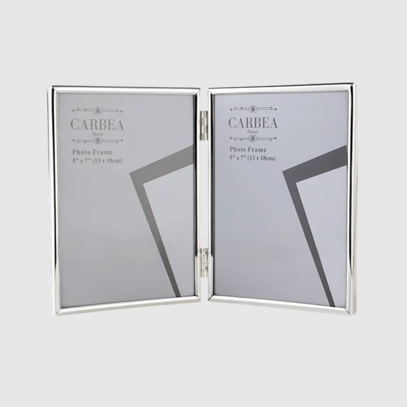 Silver Picture Frame Double 5"x 7"