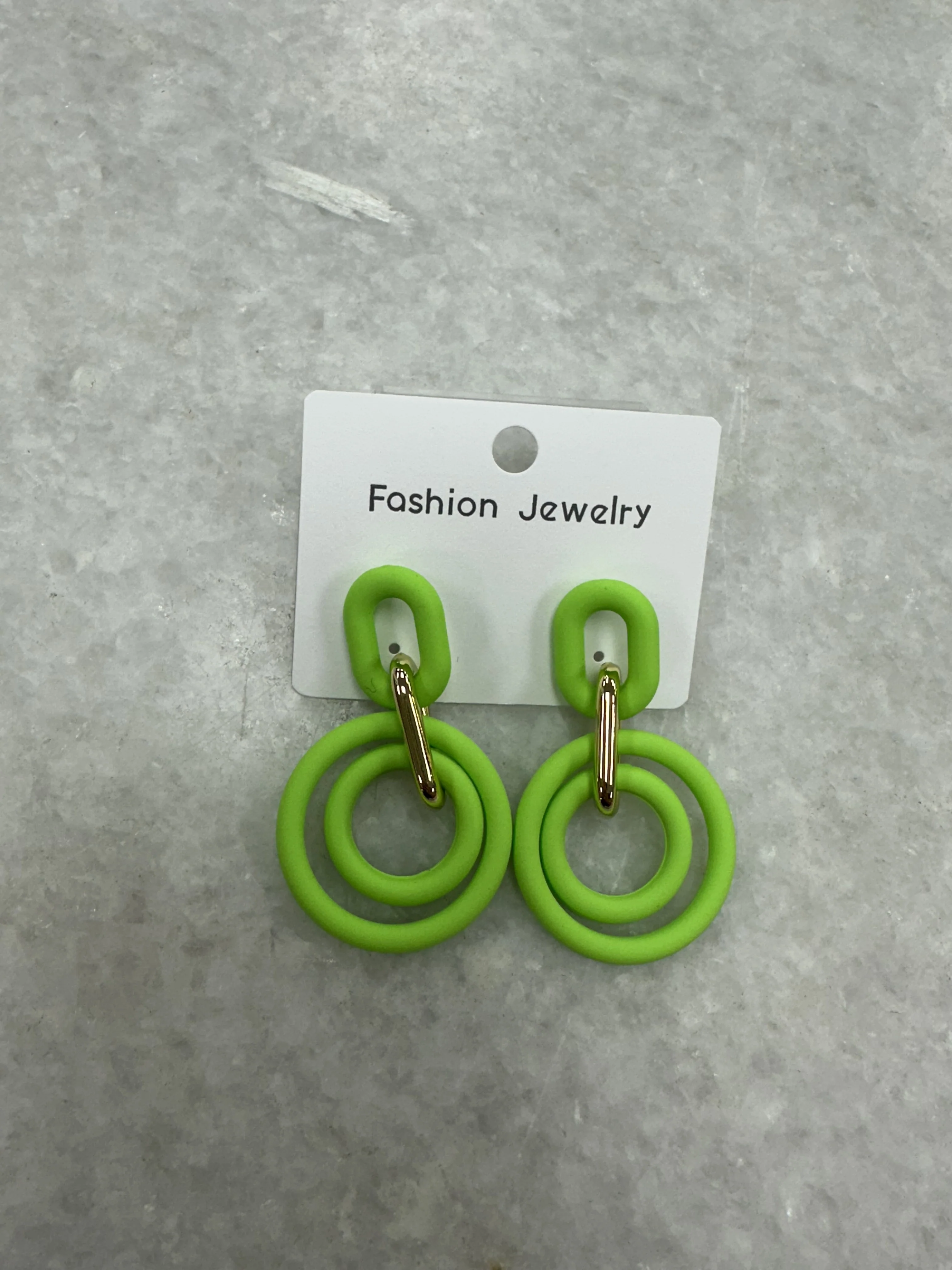 Small Summer Earrings - Lime Green