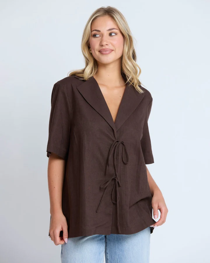 Solene Shirt - Chocolate