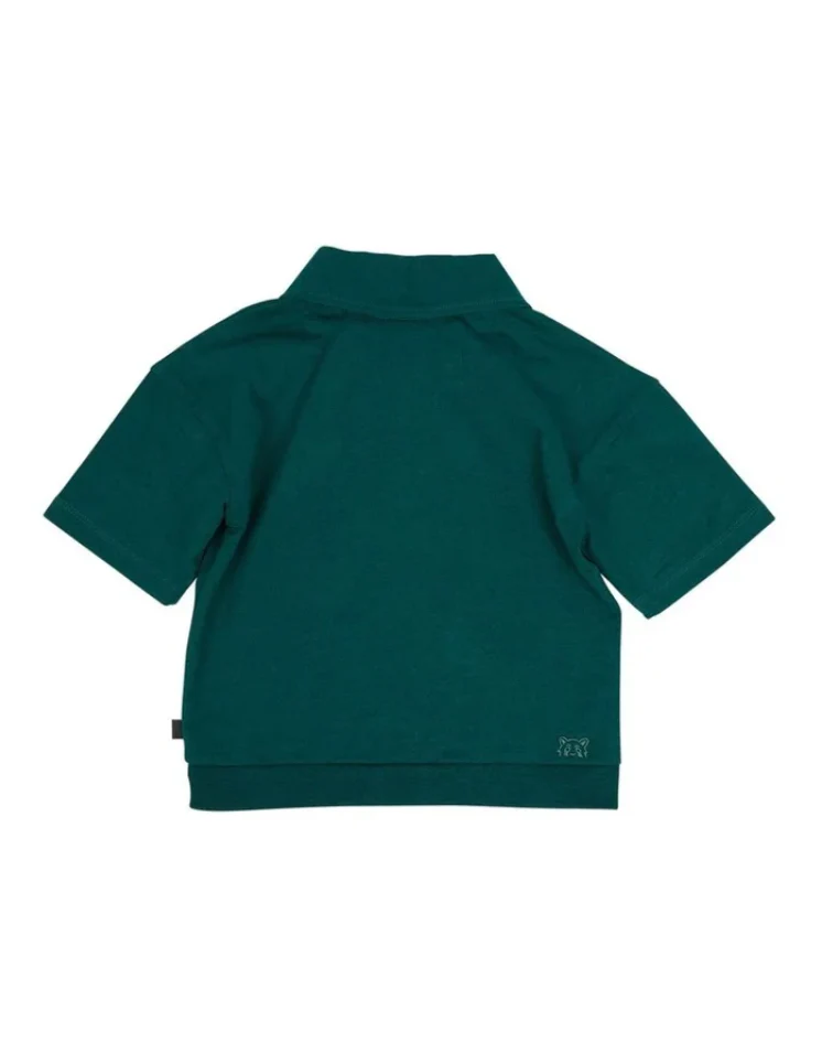 Squad Short Sleeve 1/2 Zip T-shirt - Green - Image 2