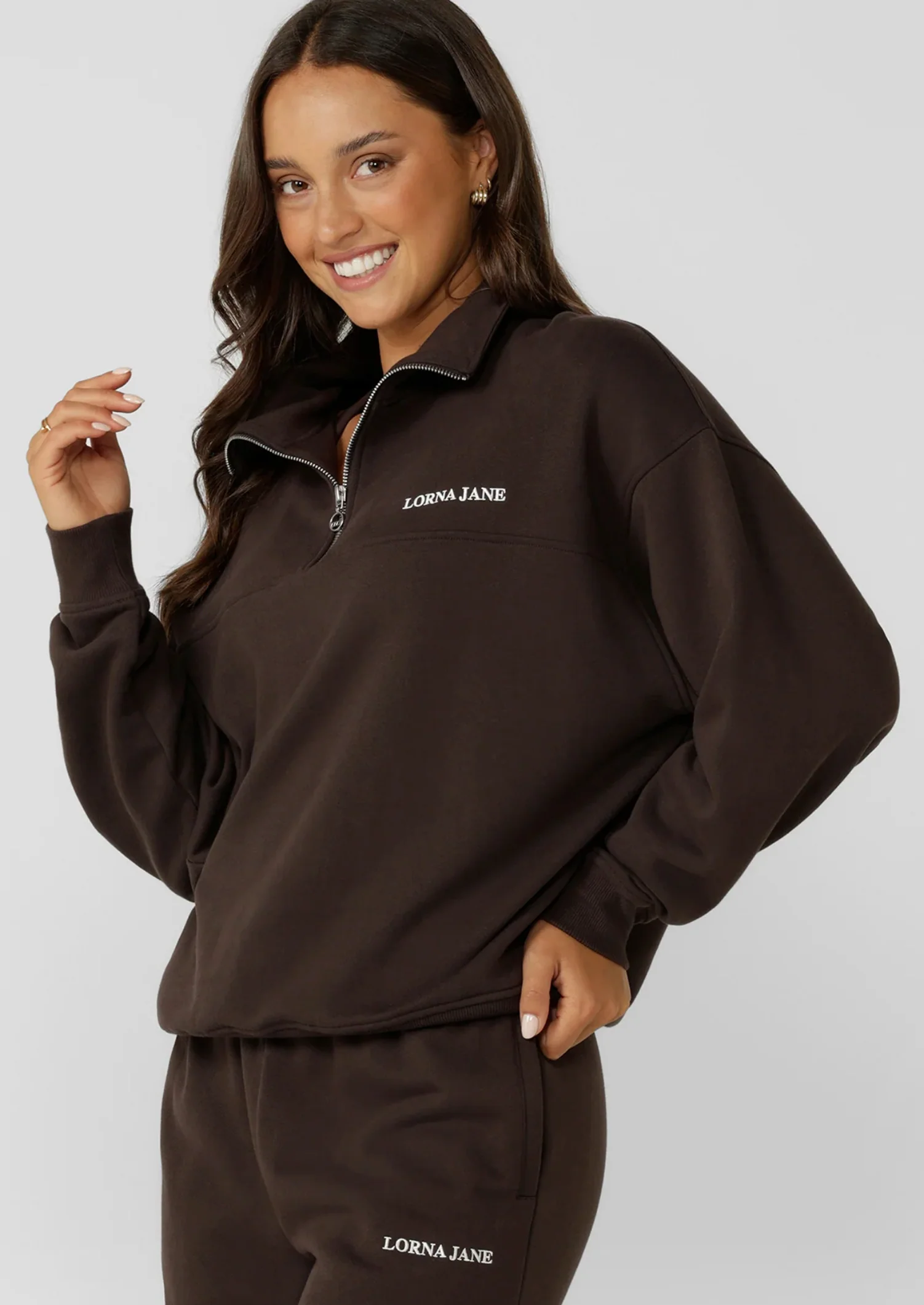 Streamline Quarter Zip Sweat - Volcano - Image 2