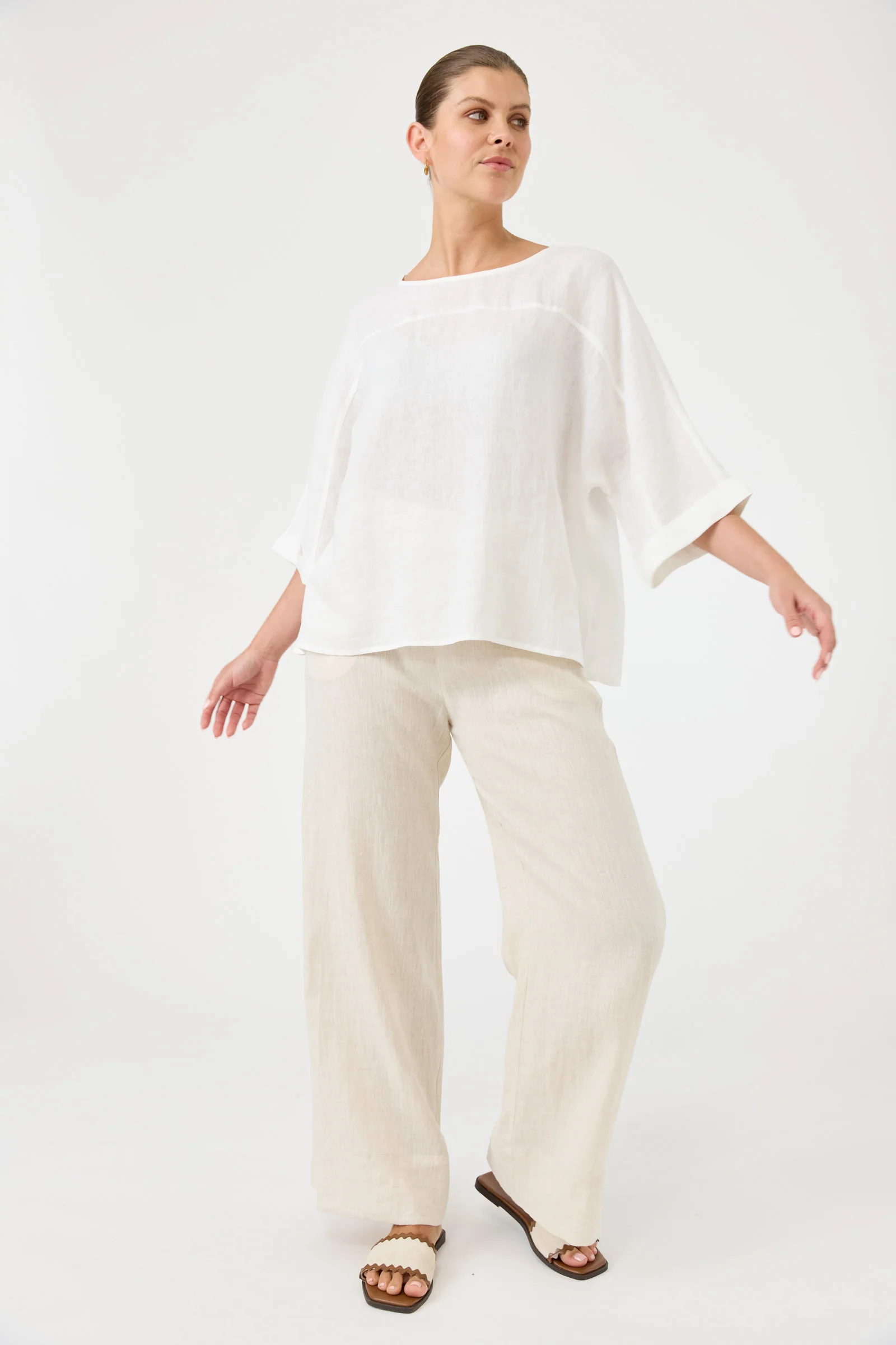 Studio Relaxed Top - Salt - Image 5