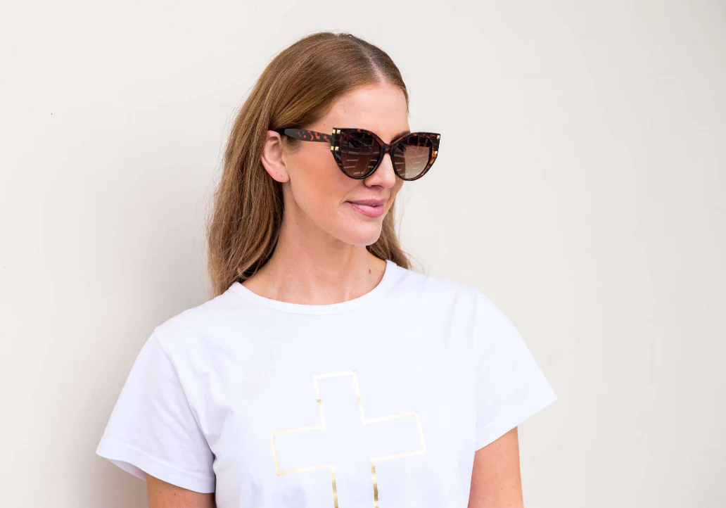 Sunglasses - Raven Tortoiseshell Stud - Image 3