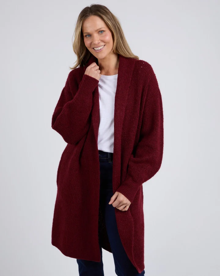 Sylvie Longline Cardi - Merlot