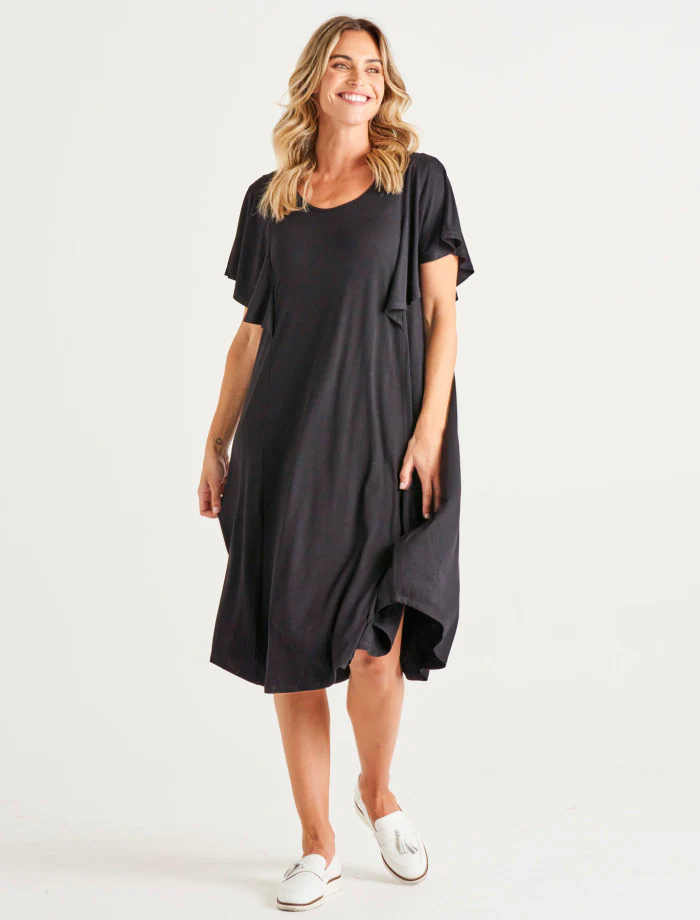 Tahiti Frill Dress - Black - Image 3
