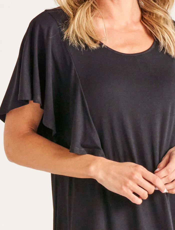 Tahiti Frill Dress - Black - Image 5