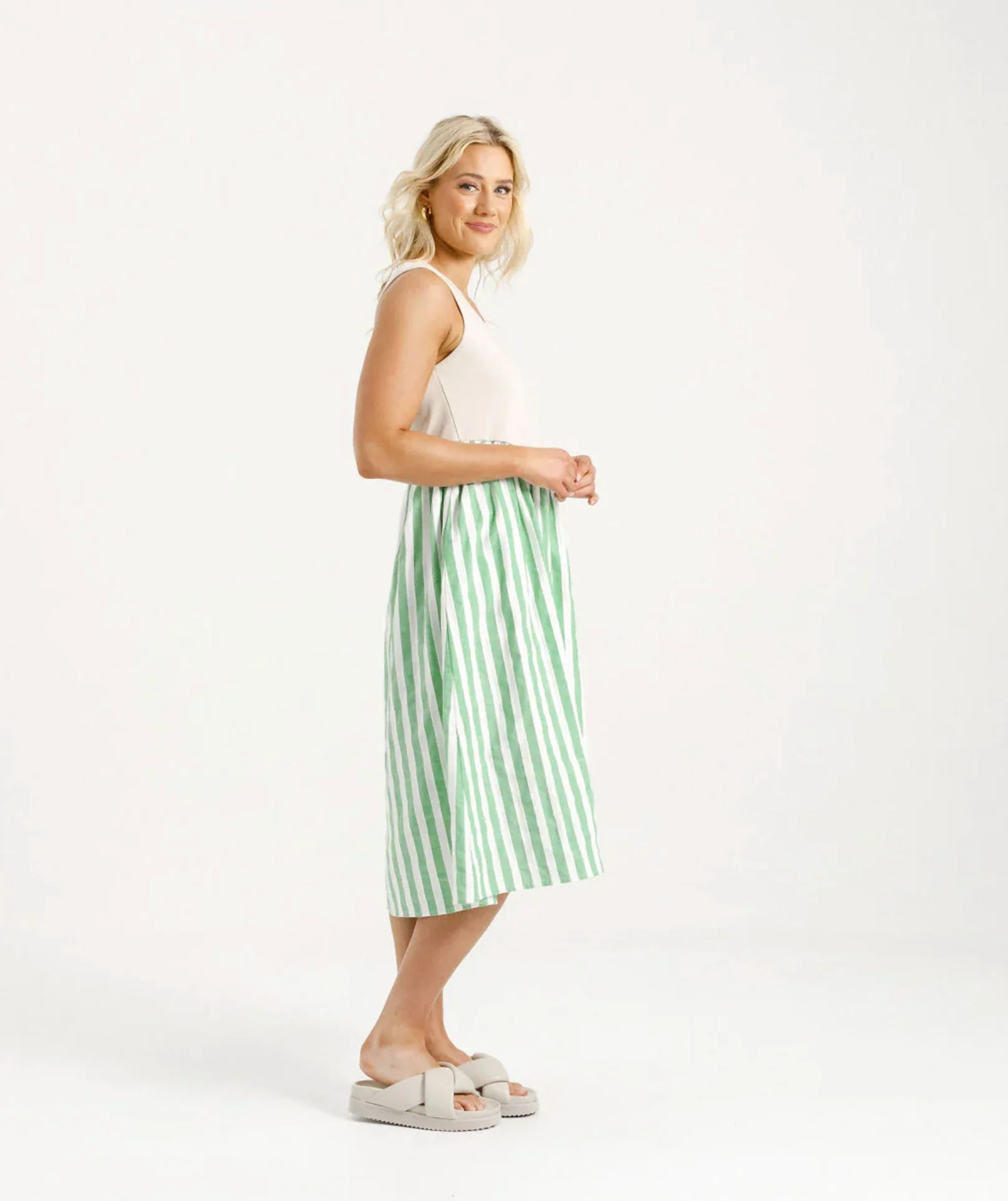 Taytum Dress - Apple Stripes - Image 4