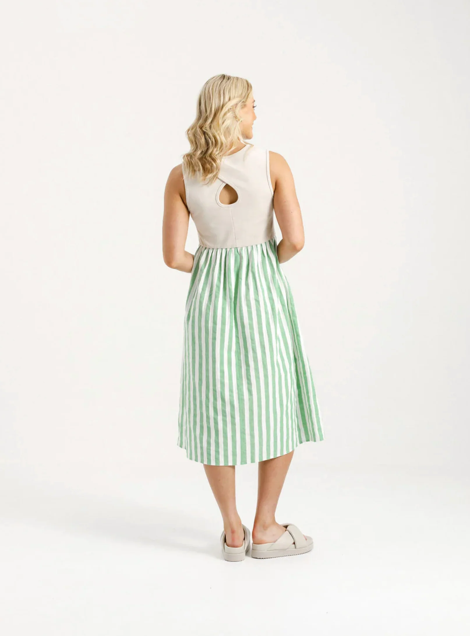 Taytum Dress - Apple Stripes - Image 5