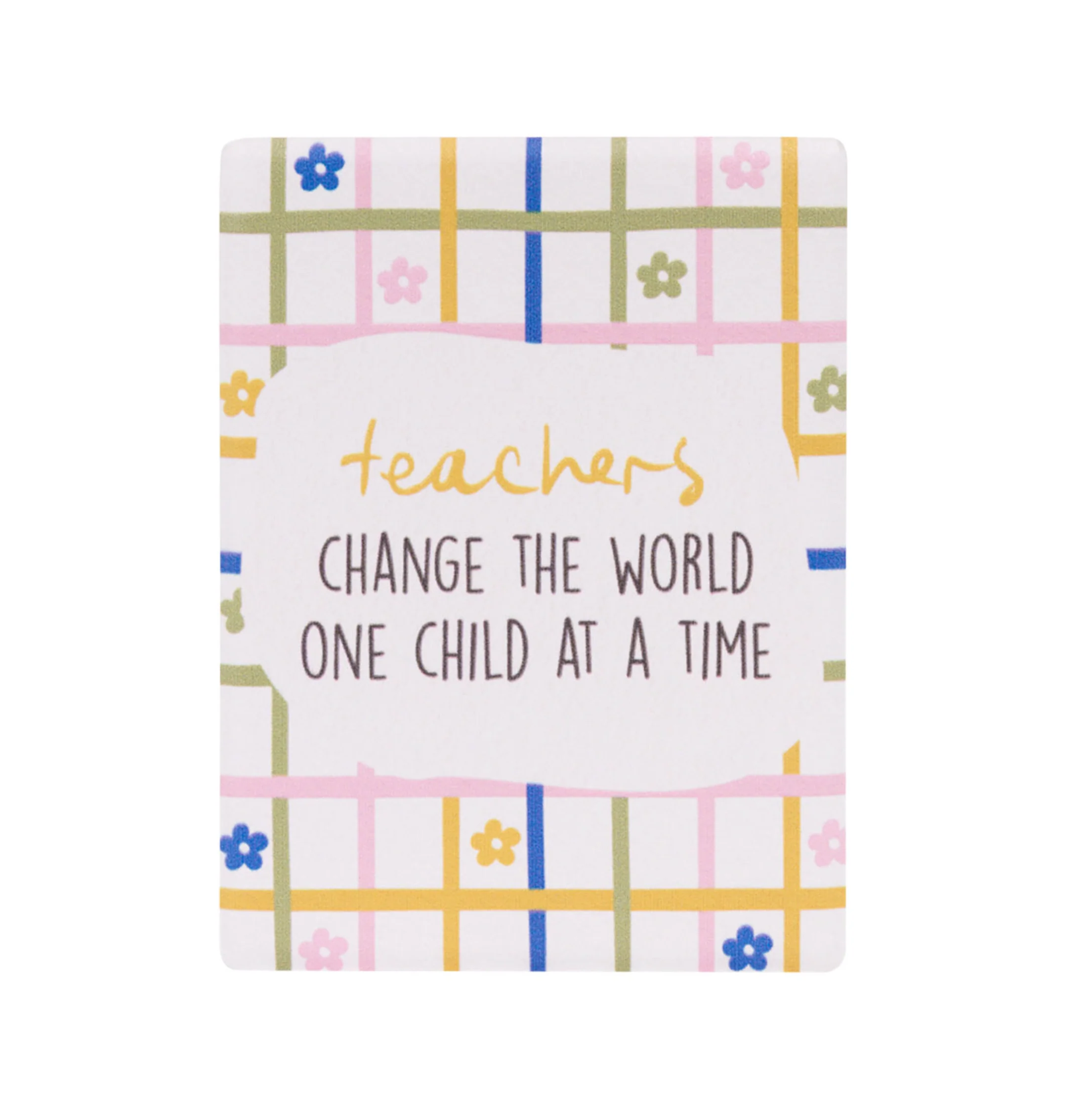 Teacher Change the World Ceramic Magnet