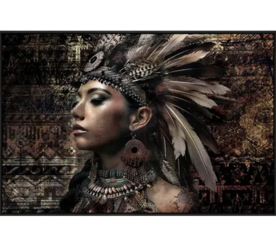 Tribal Women Framed Canvas