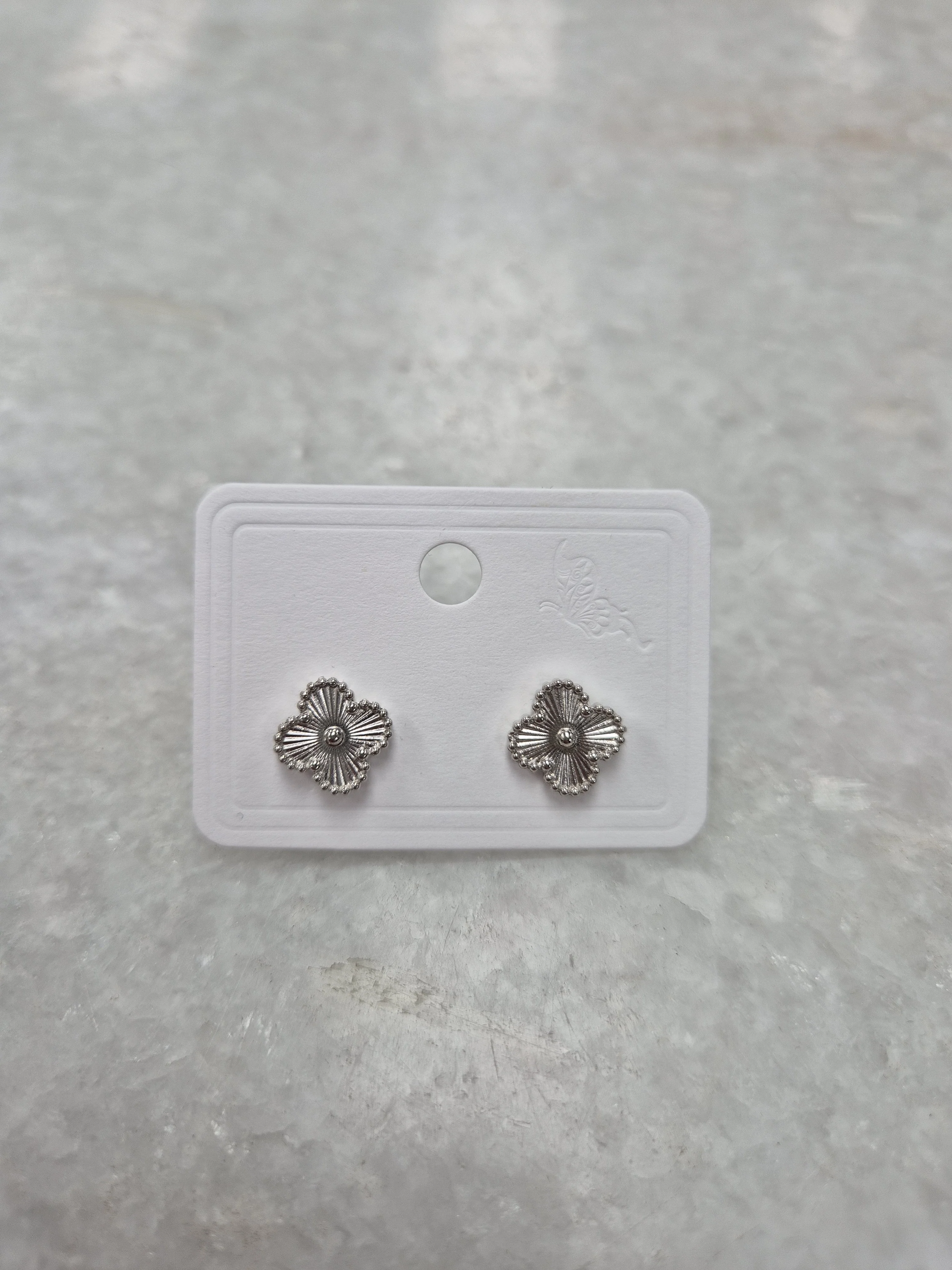 Vintage Cross Earrings - Silver