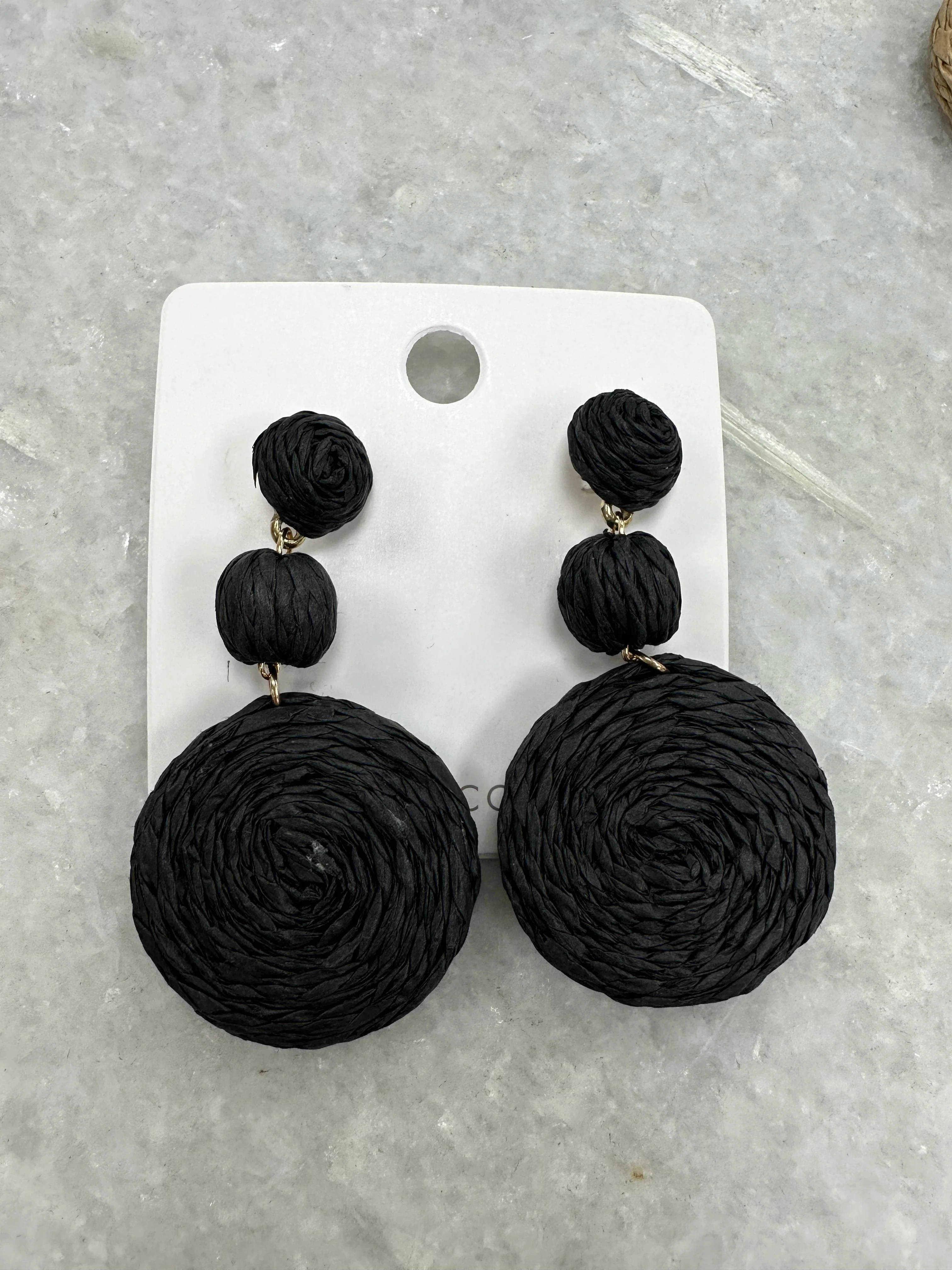 Wicker Earrings - Black