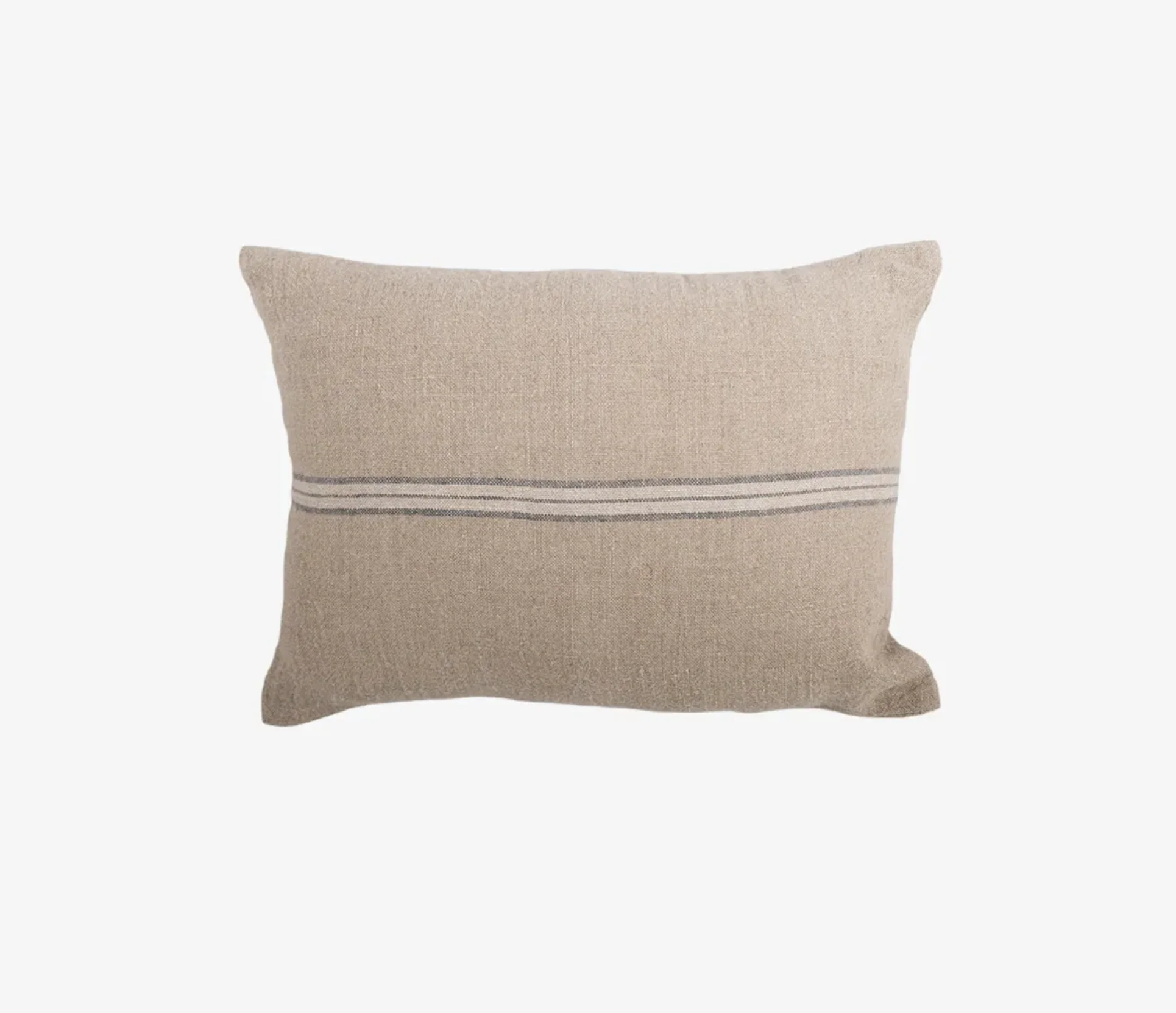 Woven Stripe Linen Cushion Cover Blue