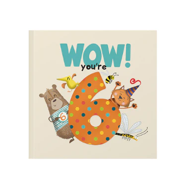 Wow You're 6 - Booklet Card + Envelope